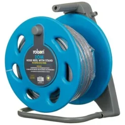 B&M Rolson Hose Reel With Stand 20m -B&M 234003 rolson 20m hose stand set with 6 function spray gun set blue 4