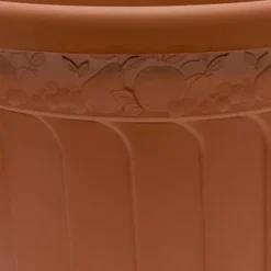 B&M Terracotta Round Planter 45cm -B&M 235615 Woodland Fern Design Terracotta Round 45cm Planter 2