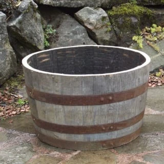 B&M Half Whisky Barrel Planter 1 B&M Half Whisky Barrel Planter