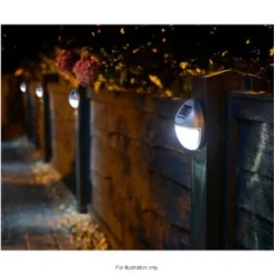 Solar Powered Fence Light - Bronze -B&M 286942 solar fence lights 2 1