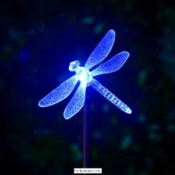 B&M Colour Changing Solar Stake Light - Dragonfly -B&M 286951 colour changing stake solar light dragonfly