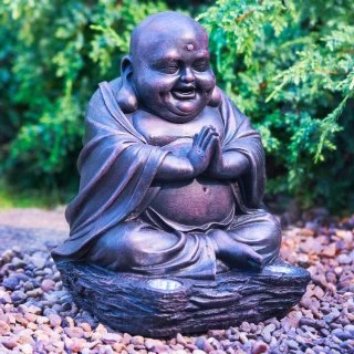 Happy Buddha With Solar Light 1 Happy Buddha With Solar Light
