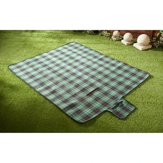 B&M Tartan Picnic Rug - Green 1 B&M Tartan Picnic Rug - Green