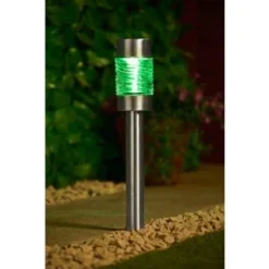 B&M Sicily XL Solar Post Lights 3pk -B&M 341969 sicily 3pk xl post lights green1