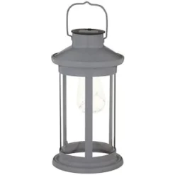 Solar Lantern With Micro LED Bulb - Grey
