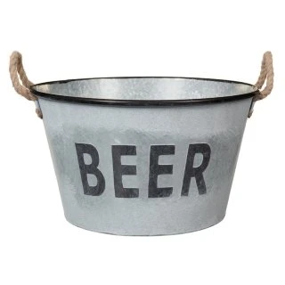 B&M Large Galvanised 'Beer' Bucket Planter 1 B&M Large Galvanised 'Beer' Bucket Planter