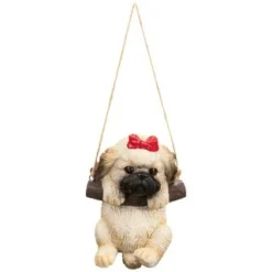 B&M Swinging Dog Garden Ornament - Shih Tzu