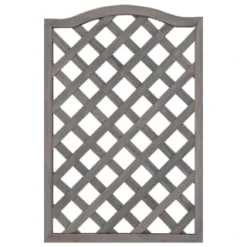 Curved Framed Diamond Trellis - Grey