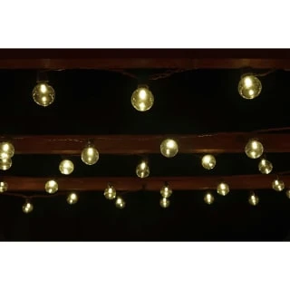 Solar Powered Bulb String Lights 50pk - Warm White 2 Solar Powered Bulb String Lights 50pk - Warm White - Image 2