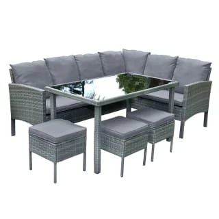 Sorrento Large Dining Rattan Effect Corner Set 2 Sorrento Large Dining Rattan Effect Corner Set - Image 2