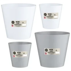 Indoor Planter 21cm - Grey -B&M 369890 369891 369892 369893 21cm indoor planter grey