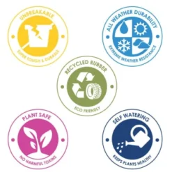 B&M Sonata Planter 50cm - Slate 9 B&M Sonata Planter 50cm - Slate -B&M 377687 377689 377691 377694 377698 377702 sonata planter slate pewter 33cm 50cm 70cm 2 4