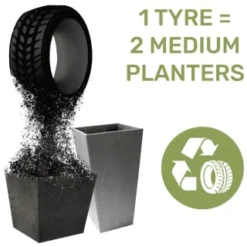 B&M Sonata Planter 71cm - Slate -B&M 377687 377689 377691 377694 377698 377702 sonata planter slate pewter 33cm 50cm 70cm 5