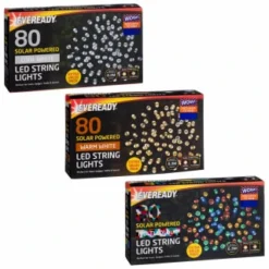 Eveready Solar Powered LED String Lights 80pk - Cool White 5 Eveready Solar Powered LED String Lights 80pk - Cool White -B&M 379212 379213 379215 80pk eveready led string lights main 1