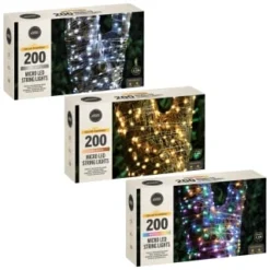 Solar Powered Micro LED Lights 200pk - Multicolour 5 Solar Powered Micro LED Lights 200pk - Multicolour -B&M 379225 379228 379230 200 solar powered micro led string lights group