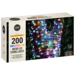 B&M -B&M 379230 200 solar powered micro led string lights multi colour 2