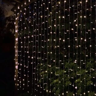 Solar Powered LED Curtain 180cm - 266 Cool White Lights 1 Solar Powered LED Curtain 180cm - 266 Cool White Lights