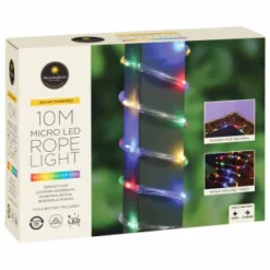 Solar Powered 10m Micro LED Rope Light - Multicolour 10 Solar Powered 10m Micro LED Rope Light - Multicolour -B&M 379269 mason and jones 10m micro led rope lights multicolour 4