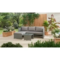 Sorrento Reversible Rattan Effect Corner Sofa Set 2pc