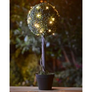 Solar Powered Topiary Tree - White LED 70cm 1 Solar Powered Topiary Tree - White LED 70cm