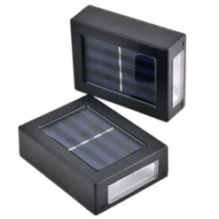 Solar Powered Up/Down Wall Light - White LED 4pk -B&M 379453 4pk solar powered up down wall light cool white leds 1