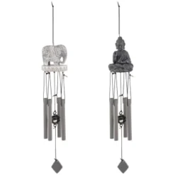 B&M Tranquil Garden Windchime - Buddha -B&M 379541 tranquil garden windchime group