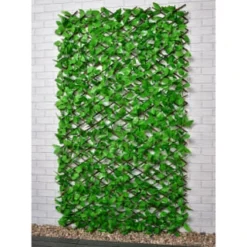 Bloom Solar Powered Expanding Artificial Leaf Trellis 200 X 100cm -B&M 379978 expanding leafy trellis 100 leds 2x1m 3