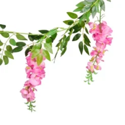 B&M Artificial Wisteria Garland 180cm - Pink -B&M 379981 wisteria garland 180cm pink 2
