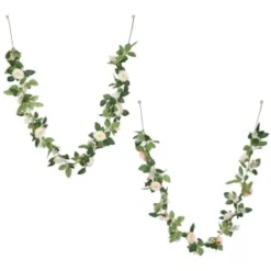Artificial Rose Garland 180cm - Pink -B&M 379984 180cm rose garland peach group