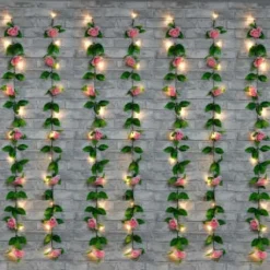 B&M 44 Artificial Rose Solar Curtain