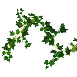 Solar Powered Artificial Ivy Garland 5m -B&M 392926 5m ivy garland with 60 warm white solar leds 5
