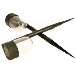 Monaco Solar Powered Post Lights 2pk 6 Monaco Solar Powered Post Lights 2pk -B&M 392976 2 pack monaco solar powered post lights 2