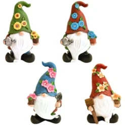 B&M Gonk Gnome Ornament With Solar Flower Hat - Blue -B&M 393077 gonk gnome ornament with solar flower hat group