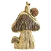 B&M Solar Rustic Mushroom Ornament With Snail