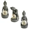B&M Assorted Sitting Solar Buddha Garden Ornament