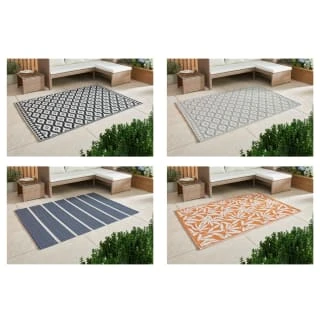B&M Large Outdoor Rug 1.2 X 1.8m - Black 2 B&M Large Outdoor Rug 1.2 X 1.8m - Black - Image 2