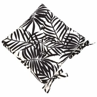 Luxury Seat Pad - Black Palm Leaf Print 2 Luxury Seat Pad - Black Palm Leaf Print - Image 2