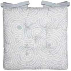B&M Luxury Seat Pad - Light Blue Circle Print