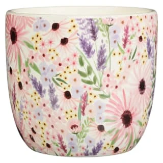 B&M Boho Garden Ceramic Plant Pots 3pk - Flowers 2 B&M Boho Garden Ceramic Plant Pots 3pk - Flowers - Image 2