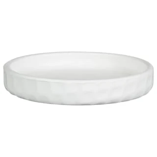 B&M White Ceramic Planter With Base Plate 4 B&M White Ceramic Planter With Base Plate - Image 4