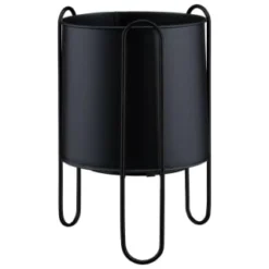B&M New York Planter In Stand - Black