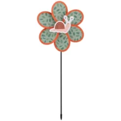 B&M Kids Insect Windmill Stakes 3pk -B&M 393684 3pk kids windmills snail