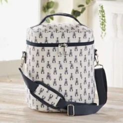 B&M Ocean Print Cooler Bag - White -B&M 394307 ocean print cooler bag white