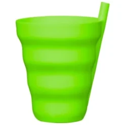 B&M Little Safari Straw Tumblers 8pk -B&M 394349 8pk straw tumblers green