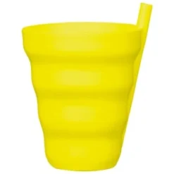 B&M Little Safari Straw Tumblers 8pk -B&M 394349 8pk straw tumblers yellow