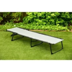 Dakota Premium 3 Position Folding Relaxer Bed - Grey 8 Dakota Premium 3 Position Folding Relaxer Bed - Grey -B&M 395732 dakota premium 3 position folding relaxer bed 2