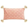 B&M Cotton Two Sided Cushion With Tassels 30 X 50cm - Pink