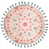 B&M Large Round Shower Resistant Cushion With Tassels 59 X 10cm - Multicolour
